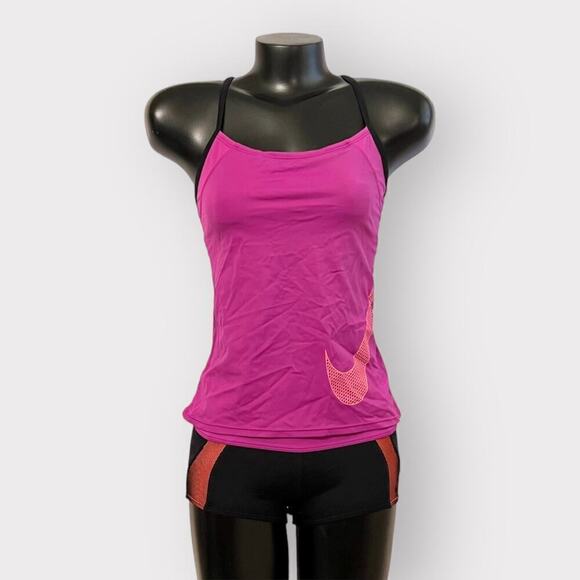 Nike RARE Womens sz S Athletic Set Booty Shorts & Racerback Tank Sport Matching - Picture 1 of 12